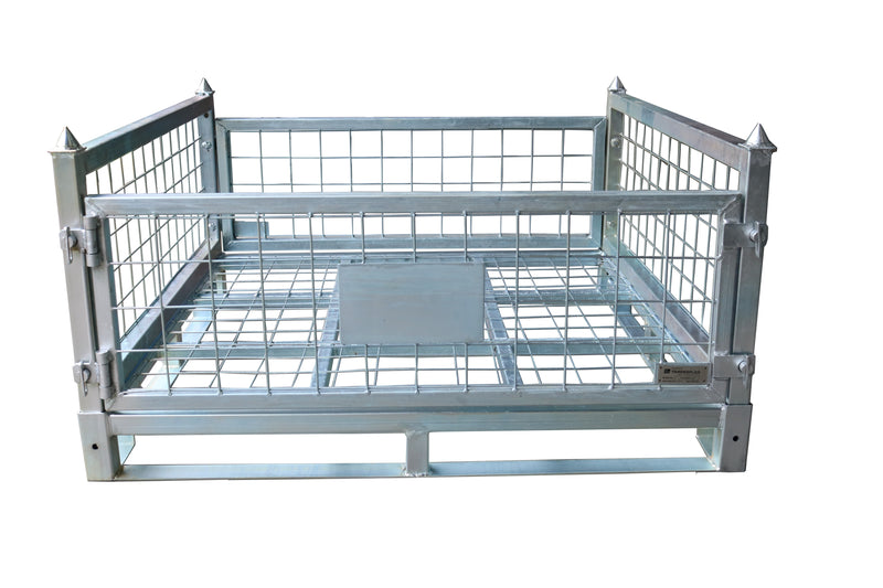 将图像加载到画廊查看器中,Heavy Duty Stacking Collapsible Metal Storage Pallet Wire Mesh Stillage Cage