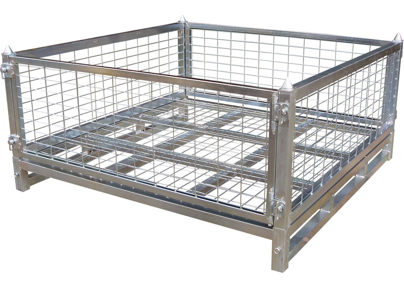 将图像加载到画廊查看器中,Heavy Duty Stacking Collapsible Metal Storage Pallet Wire Mesh Stillage Cage