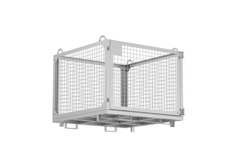 ギャラリービューアに画像をロードする, Forklift Foldable Storage Crane Goods Cage