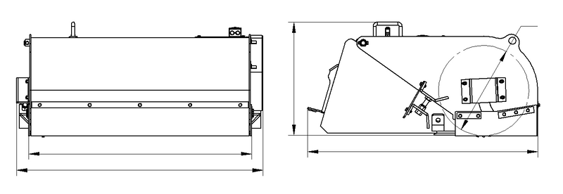 将图像加载到画廊查看器中,44" Mini Skid Steer Hydraulic Pickup Box Broom Sweeper