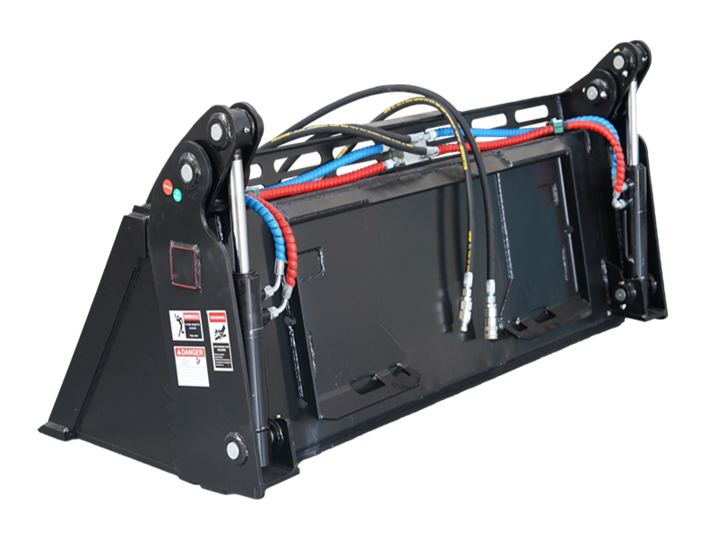 将图像加载到画廊查看器中,Construction Attachments 4 in 1 Skid Steer Low Profile Extended Bottom Bucket