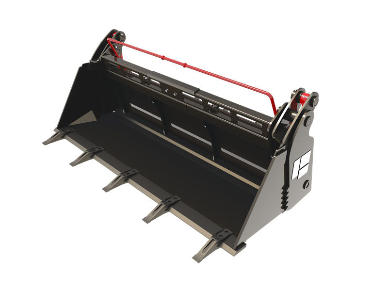 Chargez l'image dans la visionneuse de la galerie, Skid Steer Attachments 4 in 1 Bucket with Teeth Low Profile Extended Bottom Bucket