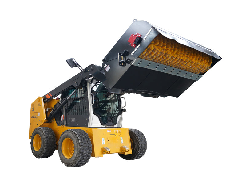 将图像加载到画廊查看器中,Skid Steer Sweeper Bucket, Pick-up Hopper Broom