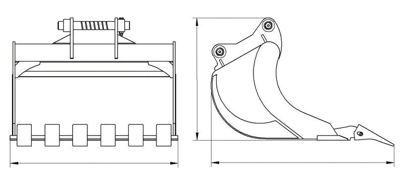 将图像加载到画廊查看器中,Skid Steer Replacement Backhoe Bucket