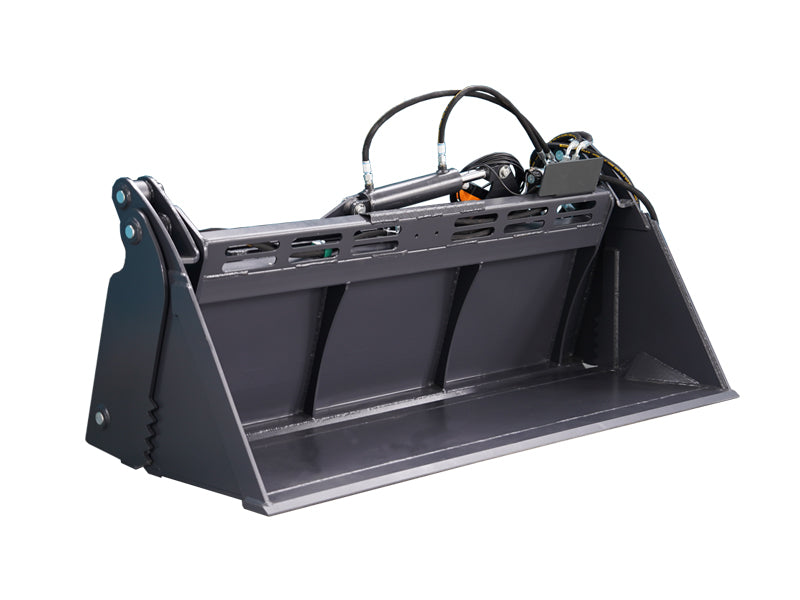 将图像加载到画廊查看器中,Skid Steer Attachments 4 in 1 Low Profile Extended Bottom Tilt Bucket