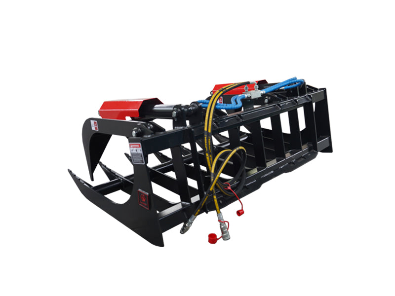 将图像加载到画廊查看器中,Dual Cylinders Root Grapple Bucket with Skid Steer Universal Quick Hitch