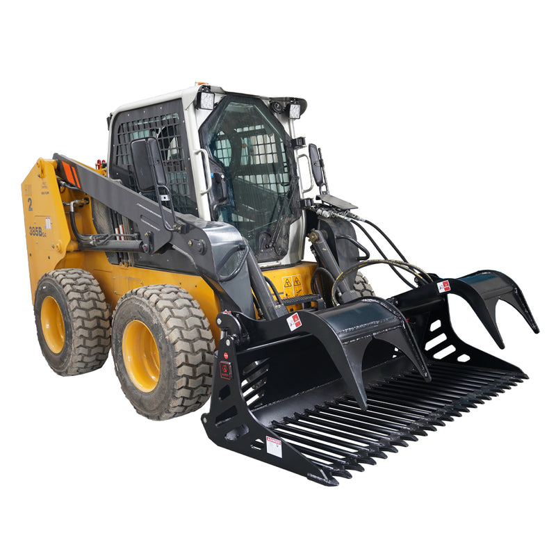 将图像加载到画廊查看器中,Skid Steer Rod Rock Grapple Bucket