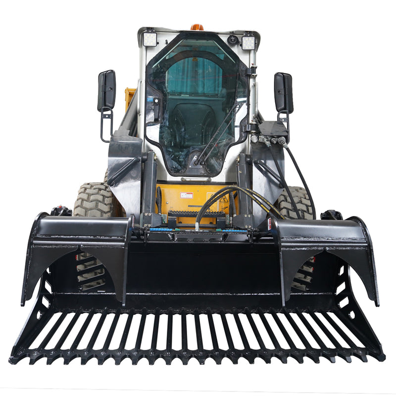 将图像加载到画廊查看器中,Skid Steer Rod Rock Grapple Bucket