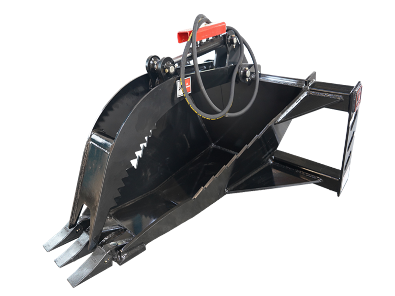 将图像加载到画廊查看器中,Skid Steer Stump Bucket Grapple Attachment Extreme Duty
