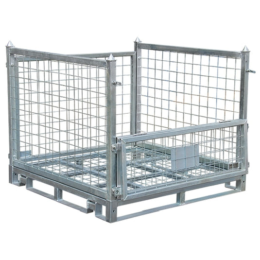 Foldable Galvanized Storage Cage Wire Mesh Container
