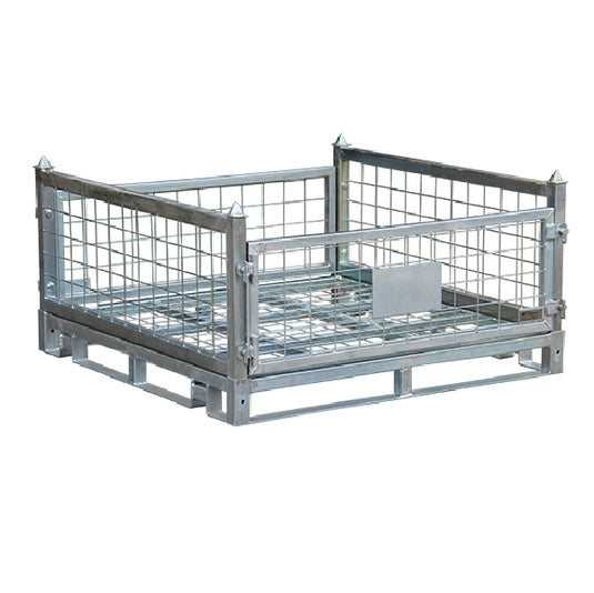 Heavy Duty Stacking Collapsible Metal Storage Pallet Wire Mesh Stillage Cage