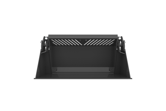 Mini Skid Steer Attachments 4 in 1 Bucket with Teeth Low Profile Extended Bottom Bucket