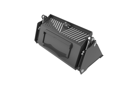 Mini Skid Steer Attachments 4 in 1 Bucket with Teeth Low Profile Extended Bottom Bucket