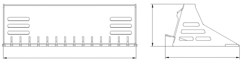 Indlæs billede i Gallery Viewer, Mini Skid Steer Loader Rock Bucket MS-PRB
