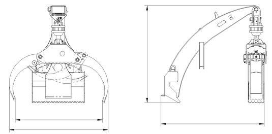 Mini Skid Steer Mount Log Grapple S-LG