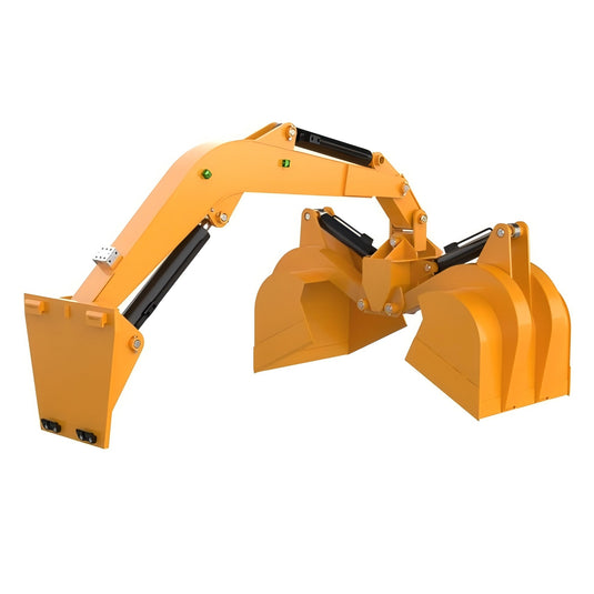 Efficient loading Clamshell Grab Attachment