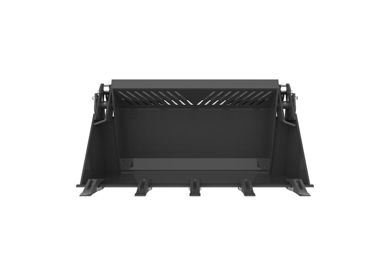 Laden Sie das Bild in Galerie -Viewer, Compact Skid Steer Attachments 4 in 1 Bucket with Teeth Low Profile Extended Bottom Bucket
