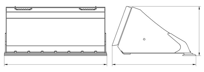 Load image into Gallery viewer, Eco General Purpose Bucket Skid Steer Bucket, Standard Bottom GP Bucket
