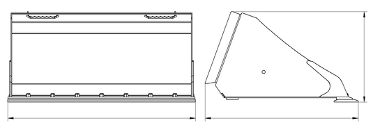 Eco General Purpose Bucket Skid Steer Bucket, Standard Bottom GP Bucket