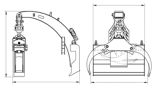 Compact Skid Steer Mount Log Grapple