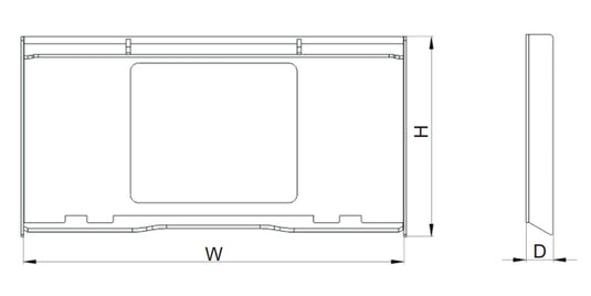 Weld-On Compact Skid Steer Universal Attachment Mounting Plate