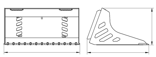 Compact Skid Steer Extreme Duty Round Bar Rod Rock Bucket