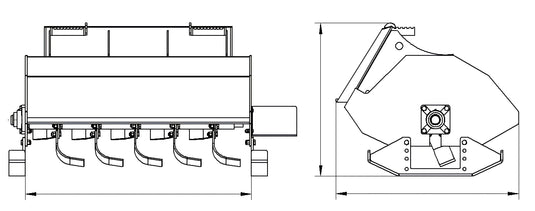 Compact Skid Steer Bi-Directional Rotary Tiller