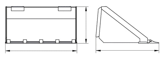 Heavy Duty High Capacity Tooth Bucket Compact Skid Steer Loader Quick Attach