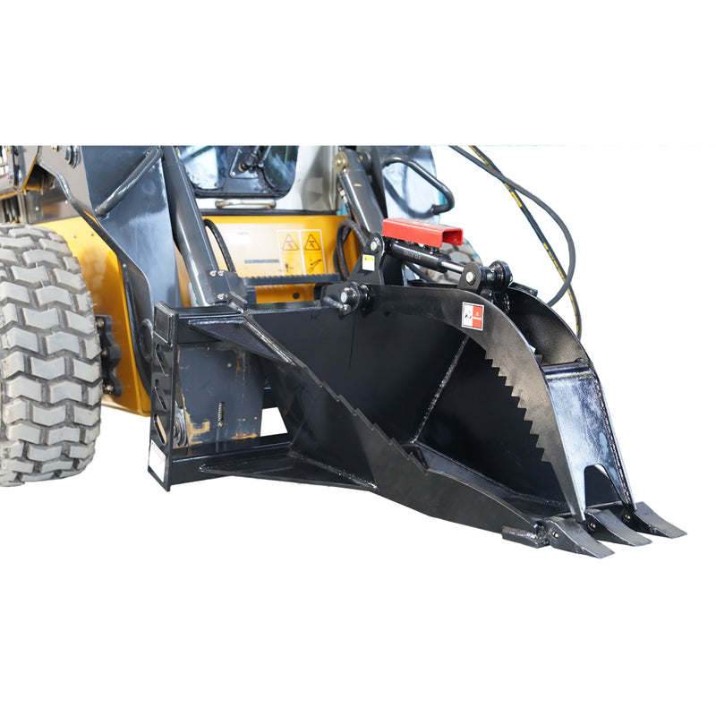 将图像加载到画廊查看器中，Skid Steer Stump Bucket Grapple Attachment Extreme Duty
