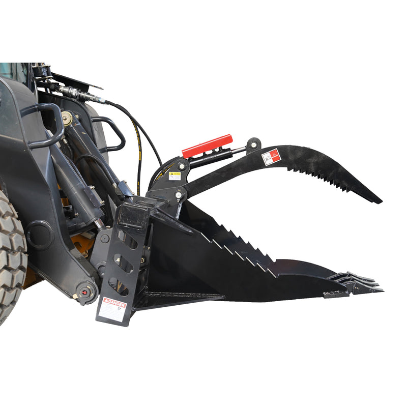 将图像加载到画廊查看器中，Skid Steer Stump Bucket Grapple Attachment Extreme Duty
