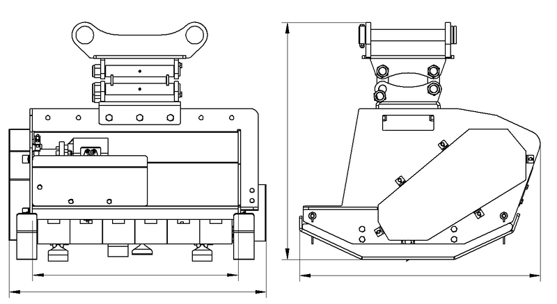 Indlæs billede i Gallery Viewer, Lightweight, compact design Flail Mower for Excavator E-FM
