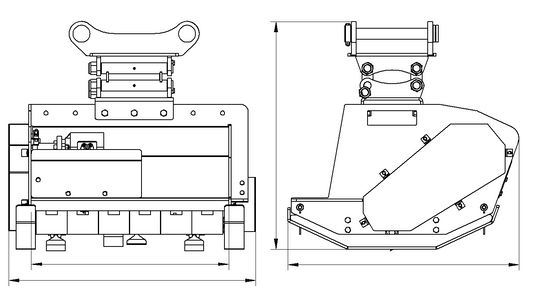 Lightweight, compact design Flail Mower for Excavator E-FM