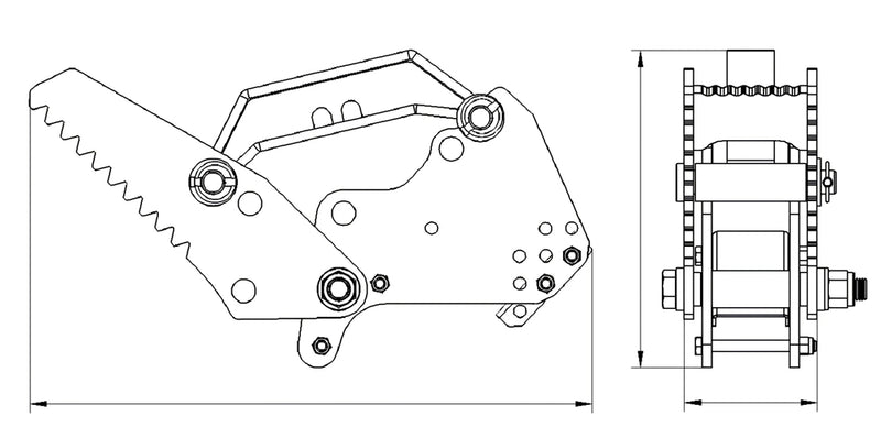 将图像加载到画廊查看器中，Backhoe and Fronthoe Thumb for Excavator E-MPBEC

