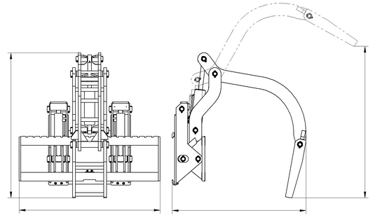 Forklift Steel Pipe Clamp Attachment