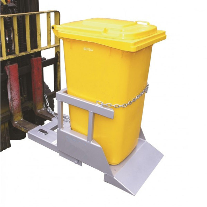 将图像加载到画廊查看器中，Forklift Wheelie Bin Tipper for 240 Litre Plastic Wheelie Bins
