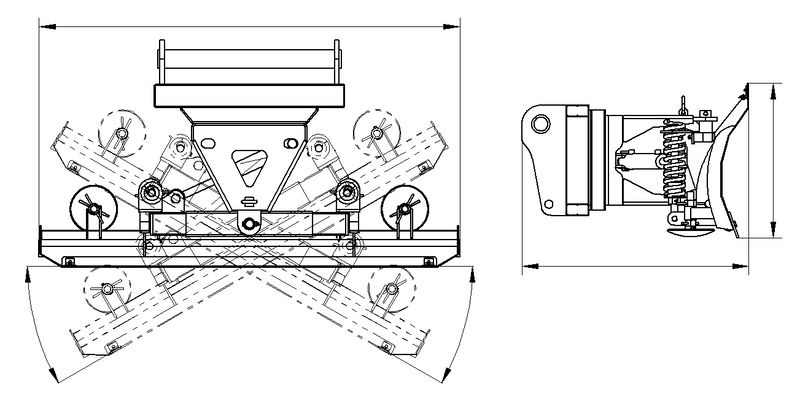 将图像加载到画廊查看器中，Extreme Duty Dozer Blade Combo: 2-in-1 Plow &amp; Earthmover for Skid Steers &amp; Tractors
