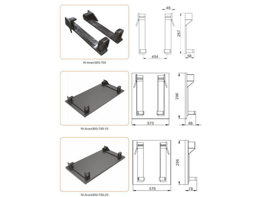 Compact Loader Parts, Loader Bracket Avant300-500, Avant 300-700