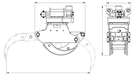 360° Rotating Timber Grab