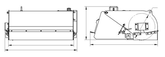 44" Mini Skid Steer Hydraulic Pickup Box Broom Sweeper