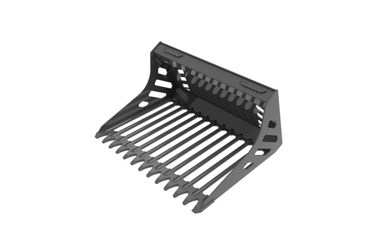 Mini Skid Steer Extreme Duty Round Bar Rod Rock Bucket MS-RRB