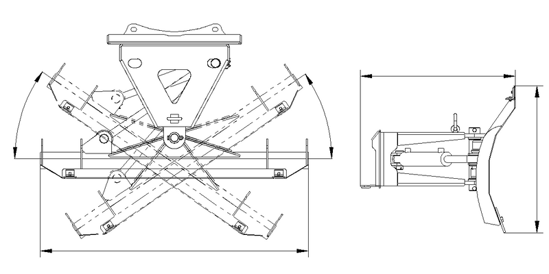 Indlæs billede i Gallery Viewer, Mini Skid Steer Snow Blade and Dozer Blade Combo
