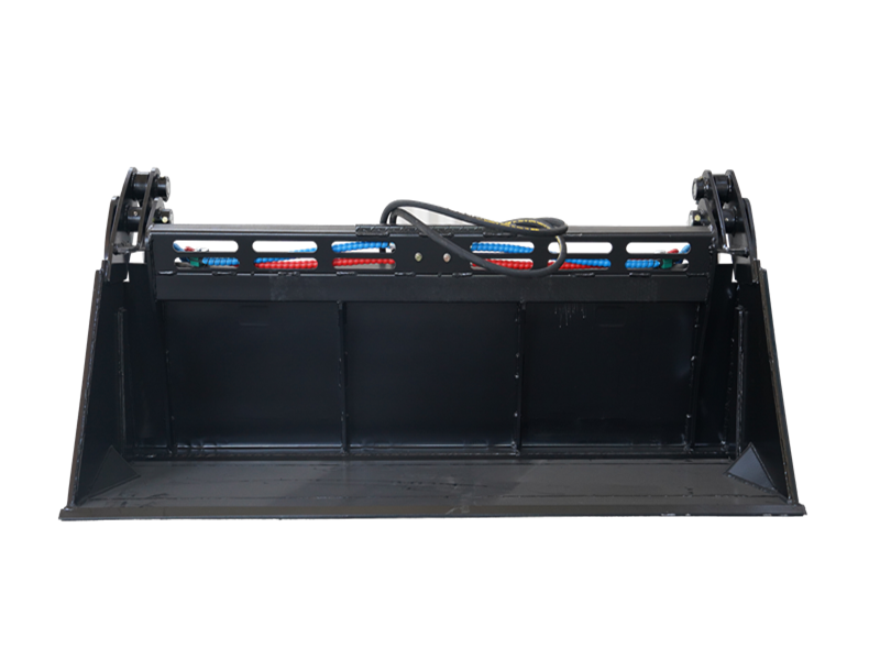 将图像加载到画廊查看器中，Construction Attachments 4 in 1 Skid Steer Low Profile Extended Bottom Bucket
