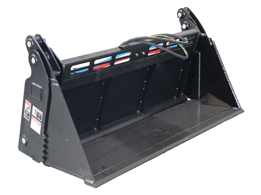 Construction Attachments 4 in 1 Skid Steer Low Profile Extended Bottom Bucket