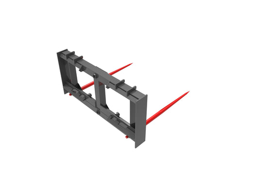 Hay Bale Spear Frame for Bobcat Skid Steer Quick Attach