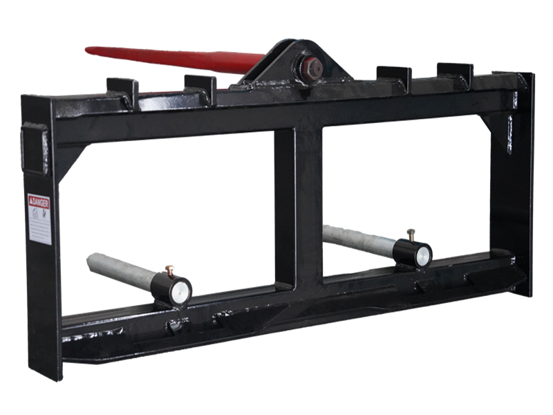 将图像加载到画廊查看器中，3 Point Tractor 43" Hay Bale Spear Frame 3000 lb Capacity for Bobcat Skid Steer Quick Attach
