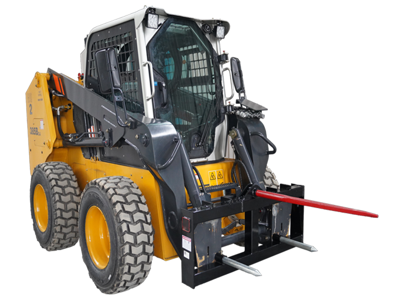 将图像加载到画廊查看器中，3 Point Tractor 43" Hay Bale Spear Frame 3000 lb Capacity for Bobcat Skid Steer Quick Attach

