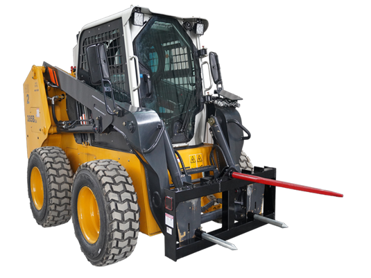 3 Point Tractor 43" Hay Bale Spear Frame 3000 lb Capacity for Bobcat Skid Steer Quick Attach