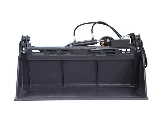 Skid Steer Attachments 4 in 1 Low Profile Extended Bottom Tilt Bucket
