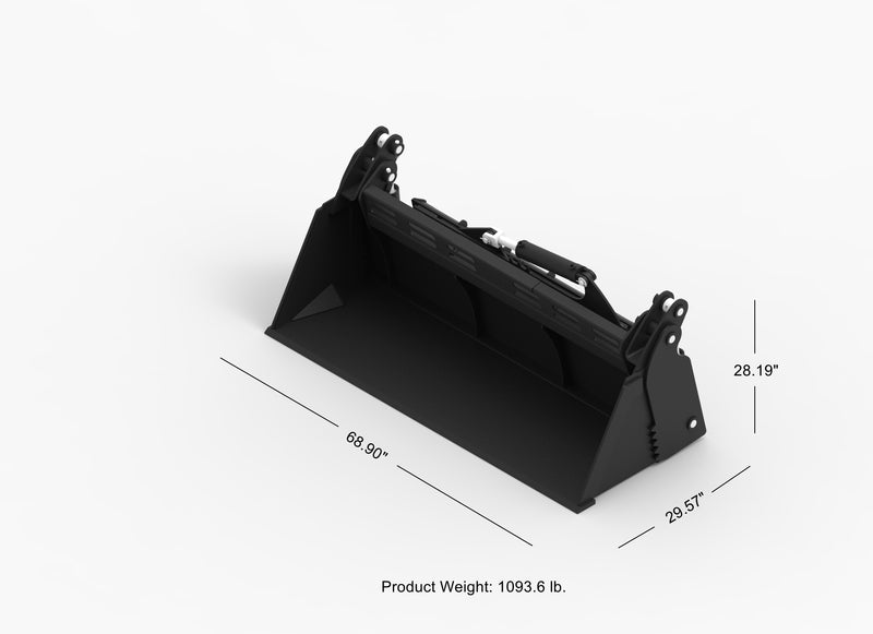 将图像加载到画廊查看器中，Skid Steer Attachments 4 in 1 Low Profile Extended Bottom Tilt Bucket
