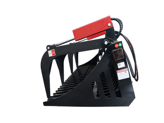 Heavy Duty Dual Cylinder Root Rake Grapple Attachment Fits Skid Steer